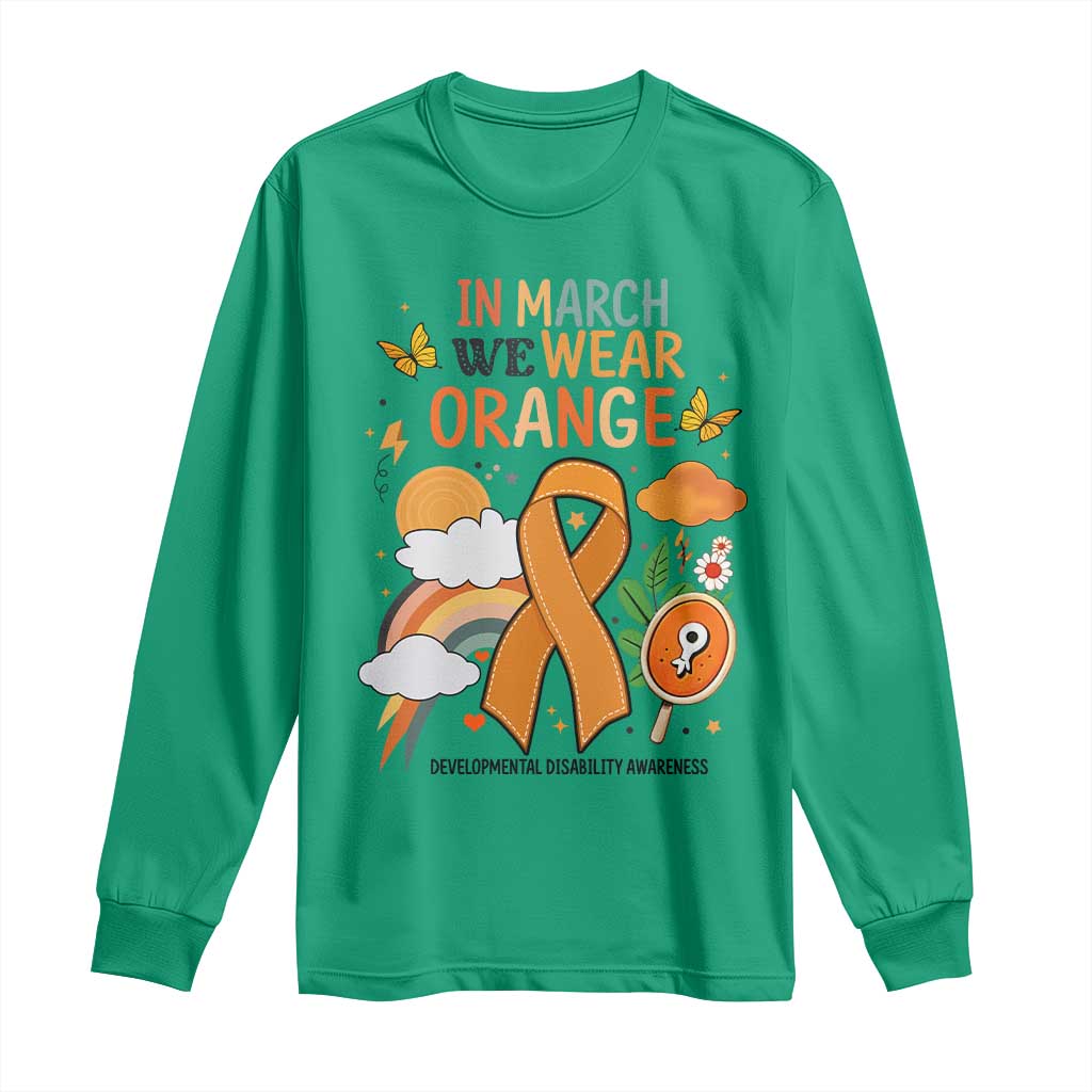 Developmental Disability Support Long Sleeve Shirt In March We Wear Orange