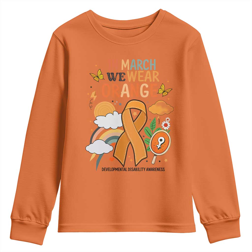 Developmental Disability Support Youth Sweatshirt In March We Wear Orange