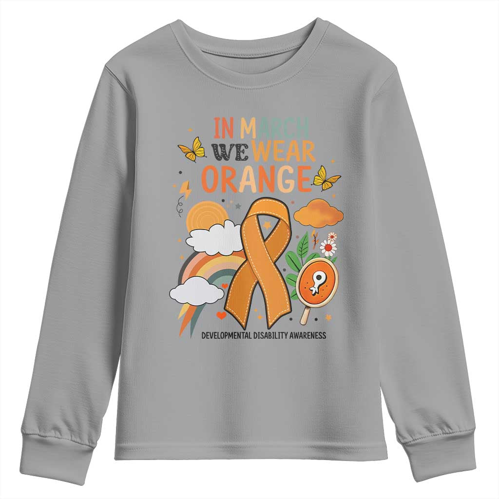 Developmental Disability Support Youth Sweatshirt In March We Wear Orange