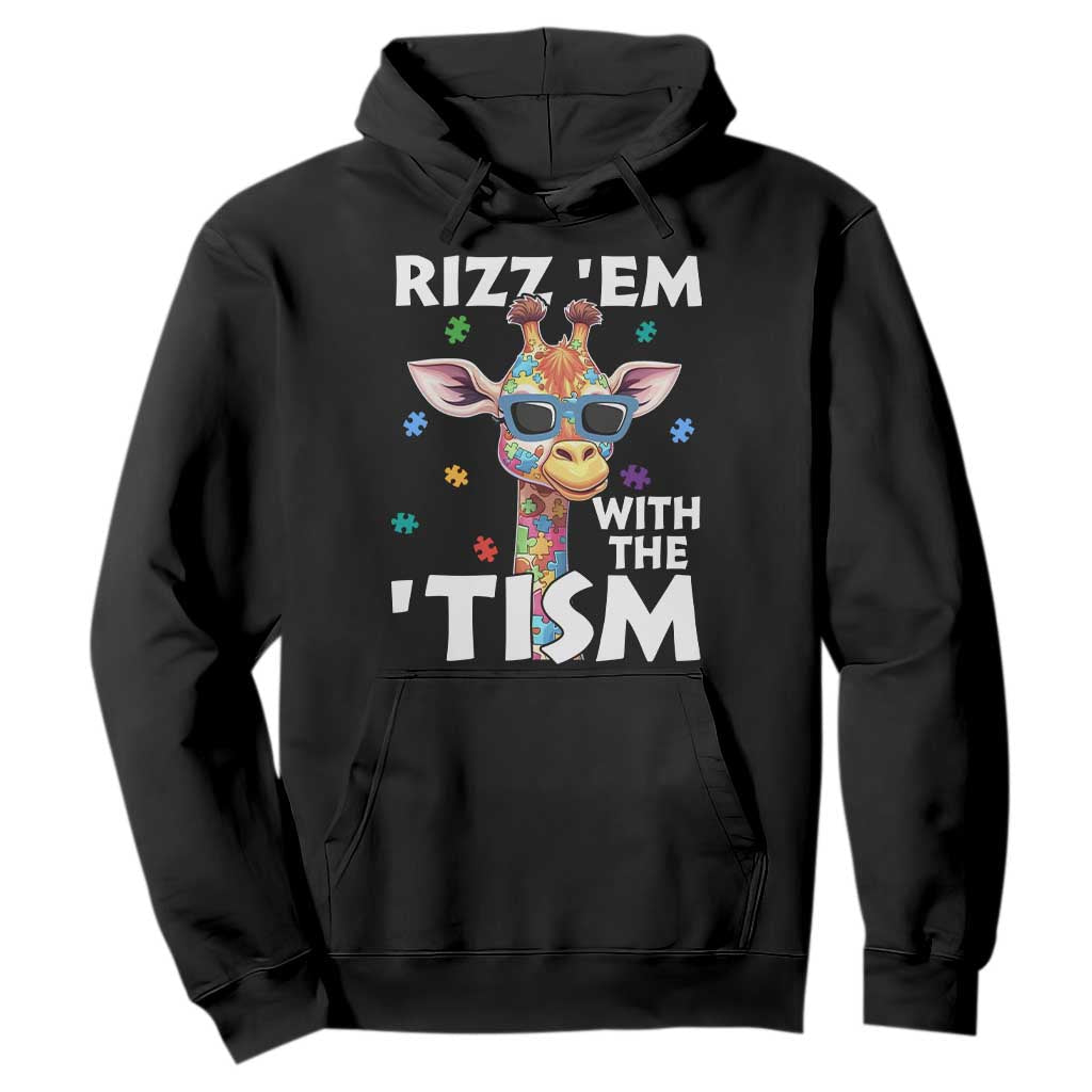 Funny Autism Giraffe Hoodie Rizz Em With The Tism