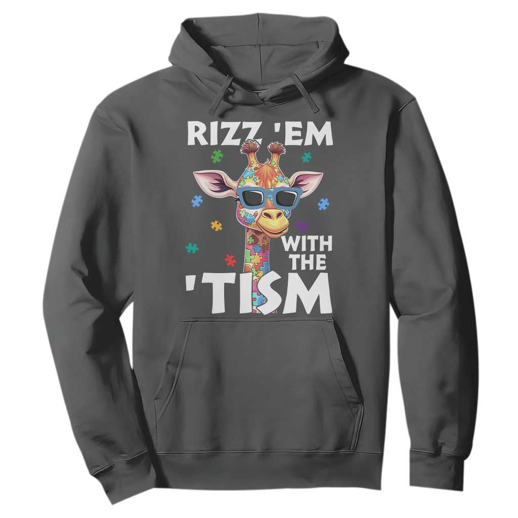 Funny Autism Giraffe Hoodie Rizz Em With The Tism