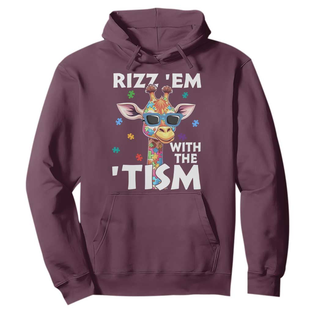 Funny Autism Giraffe Hoodie Rizz Em With The Tism