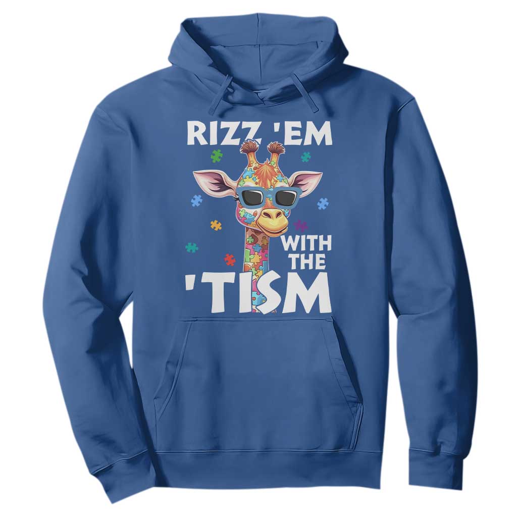 Funny Autism Giraffe Hoodie Rizz Em With The Tism