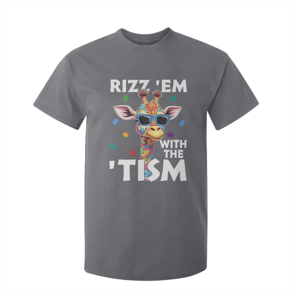 Funny Autism Giraffe T Shirt For Kid Rizz Em With The Tism