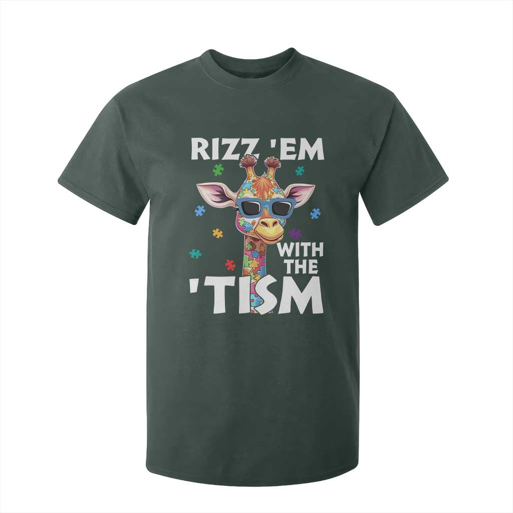 Funny Autism Giraffe T Shirt For Kid Rizz Em With The Tism
