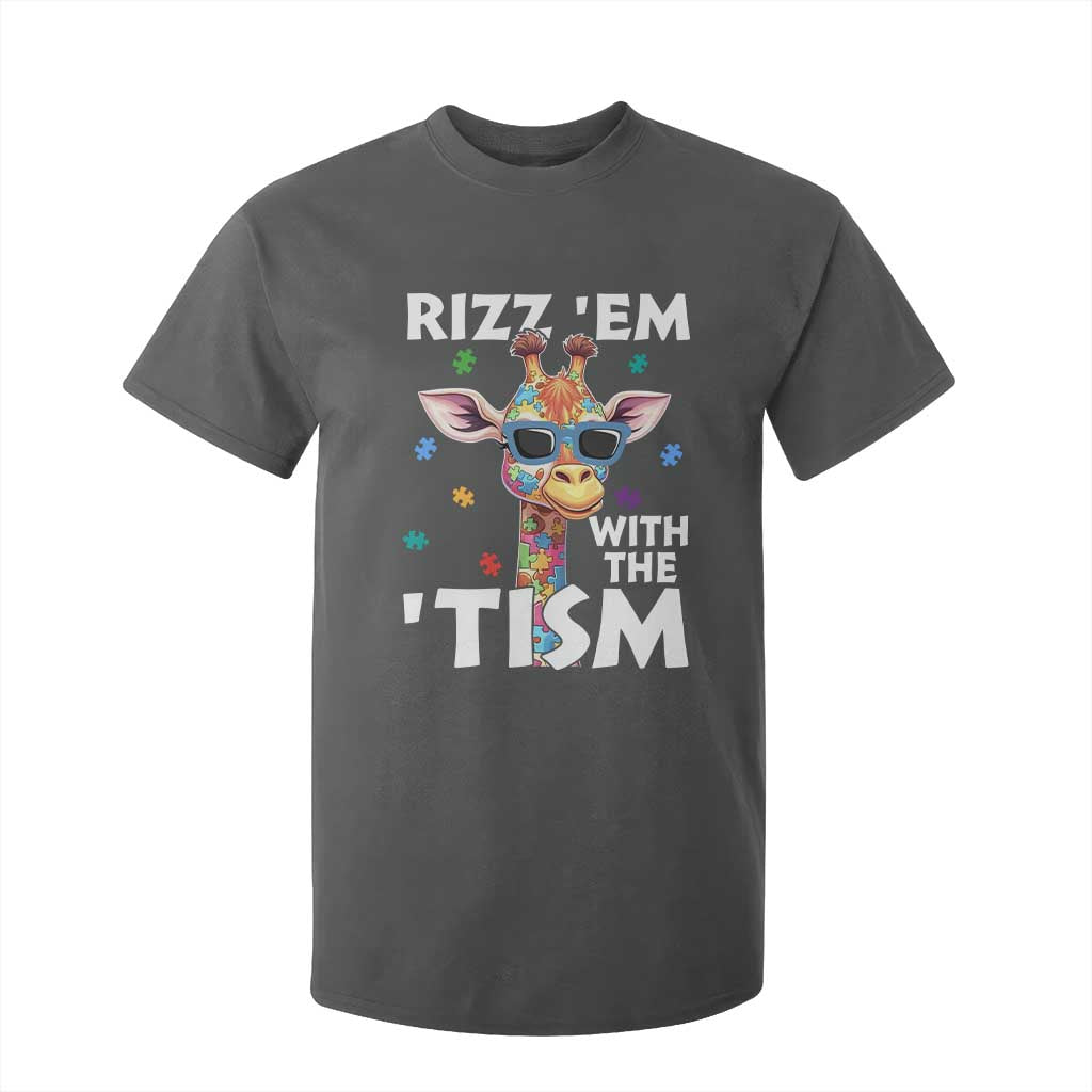 Funny Autism Giraffe T Shirt For Kid Rizz Em With The Tism