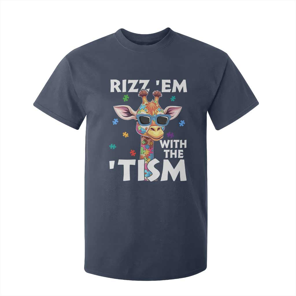 Funny Autism Giraffe T Shirt For Kid Rizz Em With The Tism