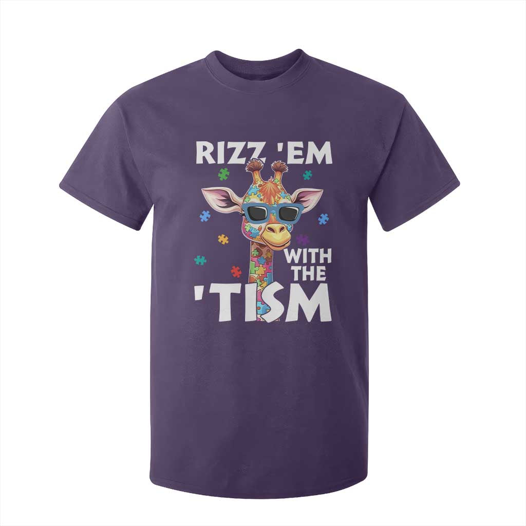 Funny Autism Giraffe T Shirt For Kid Rizz Em With The Tism