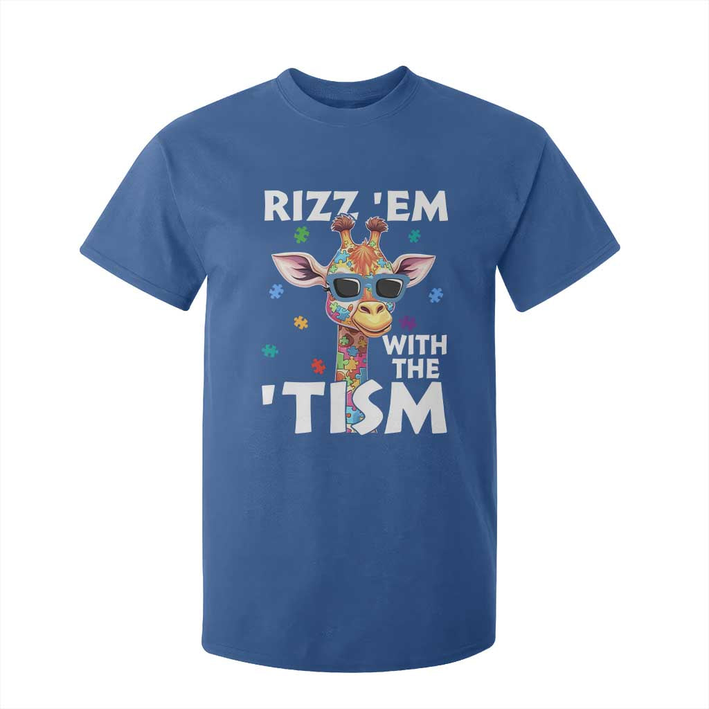 Funny Autism Giraffe T Shirt For Kid Rizz Em With The Tism