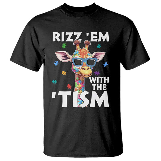 funny-autism-giraffe-t-shirt-rizz-em-with-the-tism