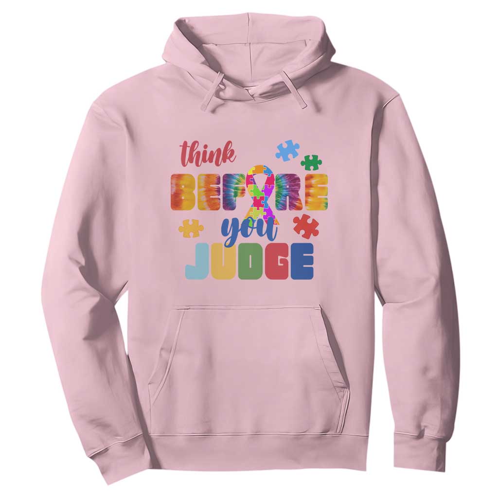 Autism Acceptance Hoodie Think Before You Judge Autistic Support