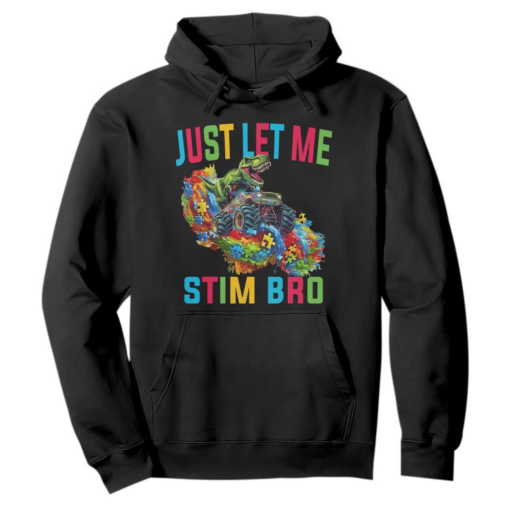 Autistic Dino Rex Driving Monster Truck Hoodie Autism Is My Superpower