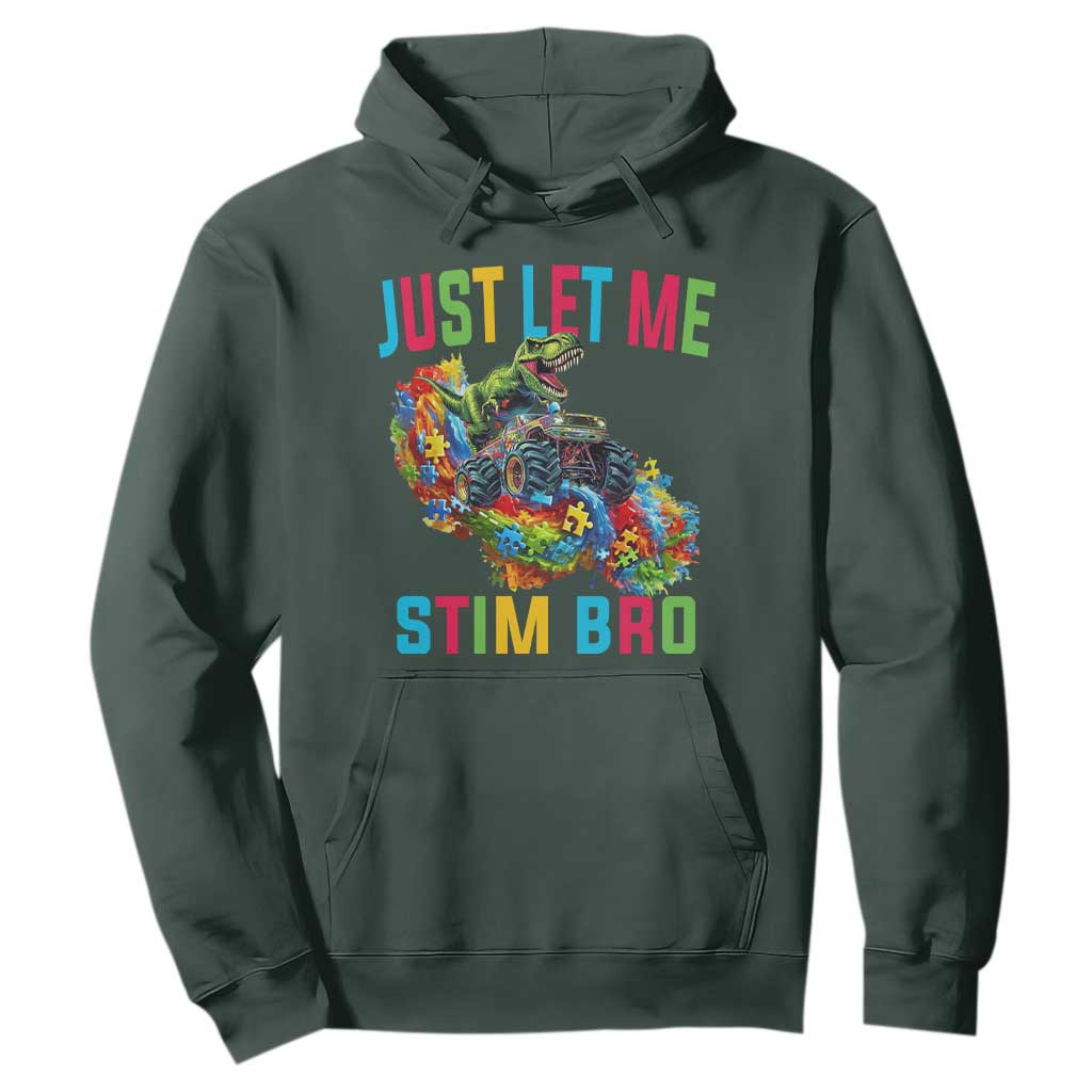 Autistic Dino Rex Driving Monster Truck Hoodie Autism Is My Superpower