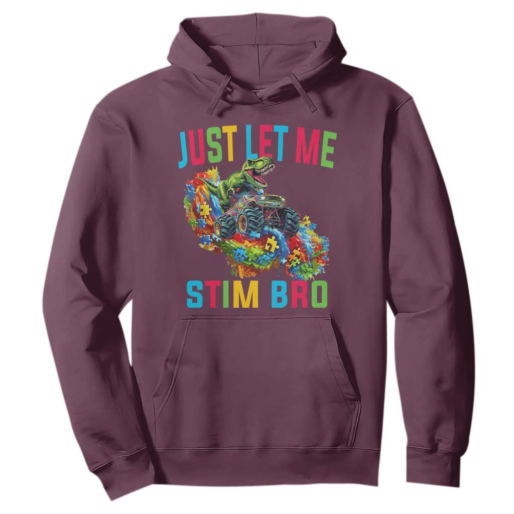 Autistic Dino Rex Driving Monster Truck Hoodie Autism Is My Superpower