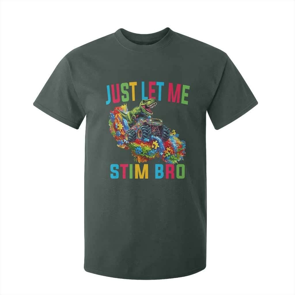 Autistic Dino Rex Driving Monster Truck T Shirt For Kid Autism Is My Superpower