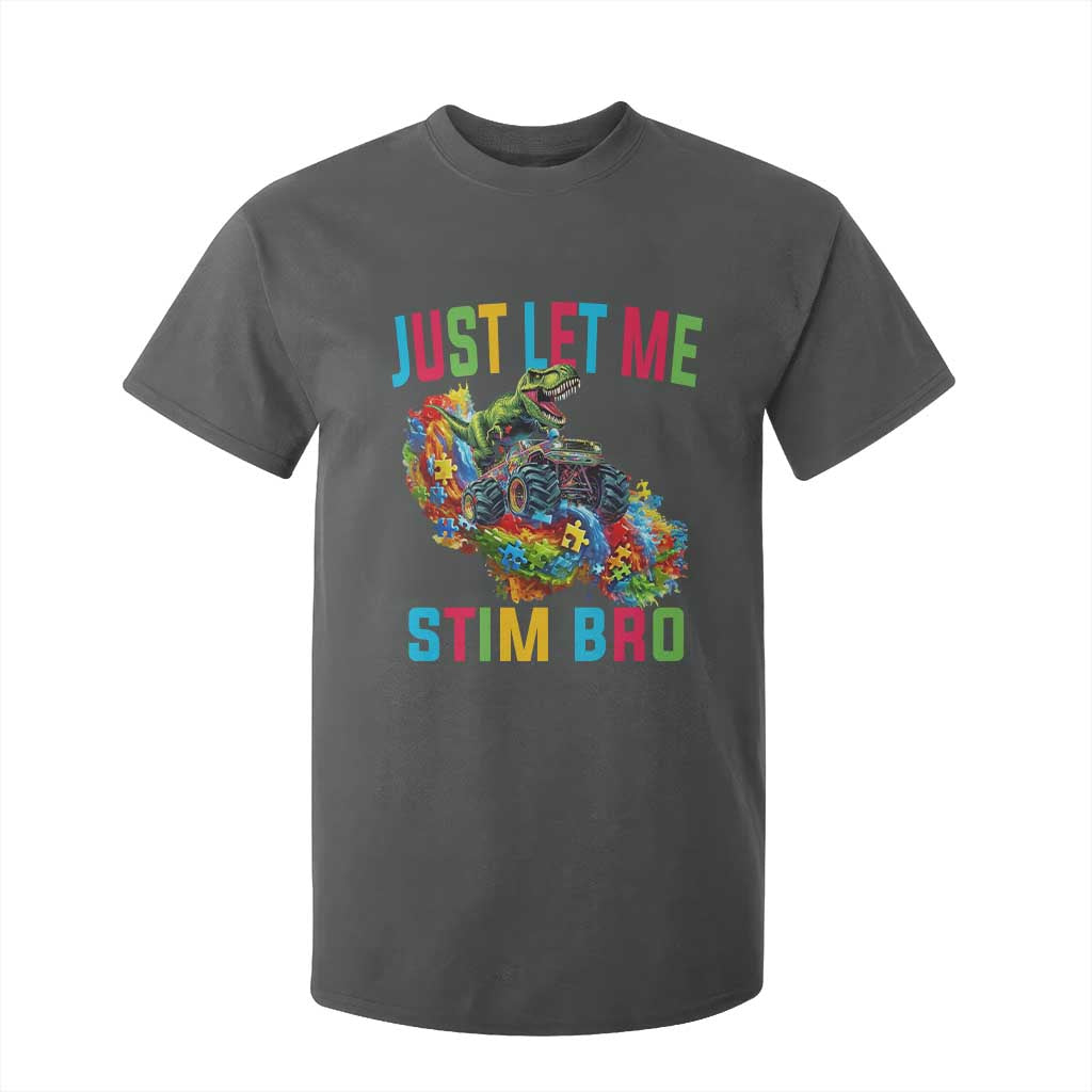 Autistic Dino Rex Driving Monster Truck T Shirt For Kid Autism Is My Superpower