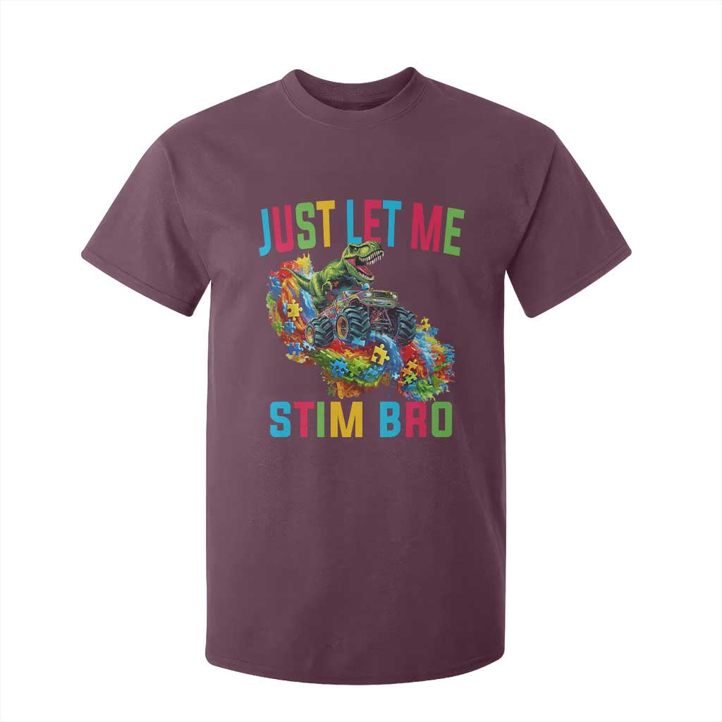 Autistic Dino Rex Driving Monster Truck T Shirt For Kid Autism Is My Superpower