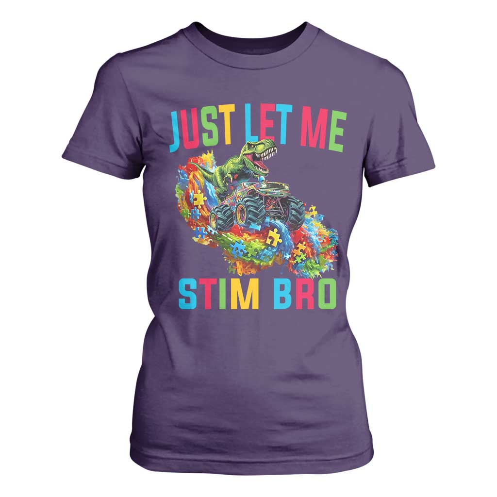 Autistic Dino Rex Driving Monster Truck T Shirt For Women Autism Is My Superpower