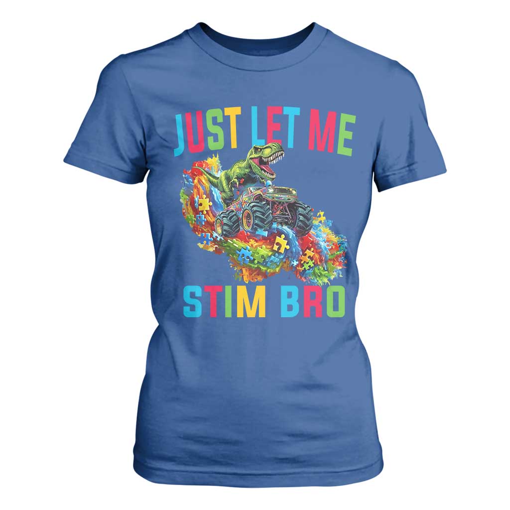 Autistic Dino Rex Driving Monster Truck T Shirt For Women Autism Is My Superpower