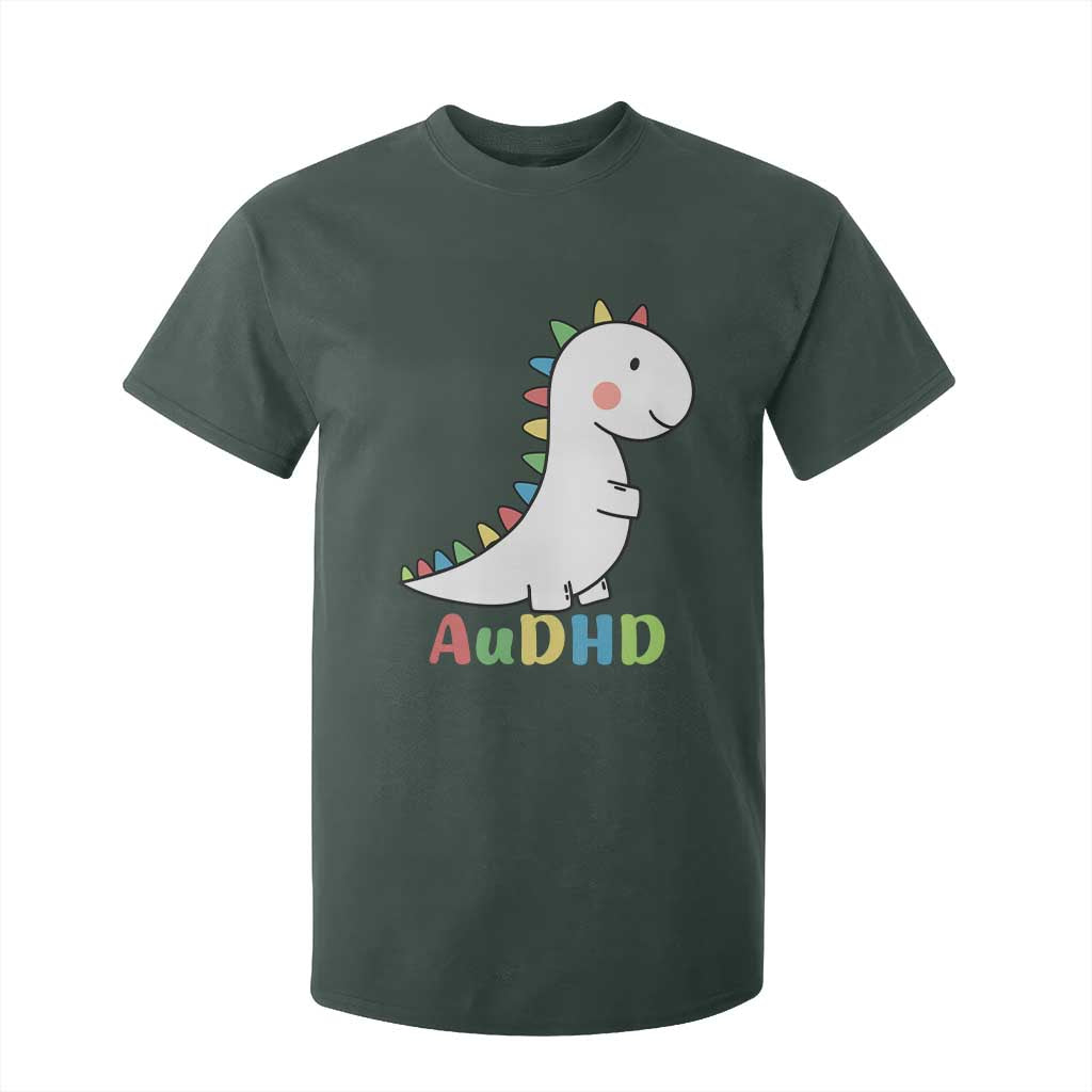 Cute Dinosaur AuDHD T Shirt For Kid ADHD Support