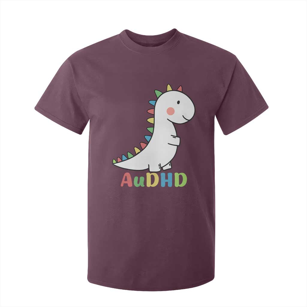Cute Dinosaur AuDHD T Shirt For Kid ADHD Support