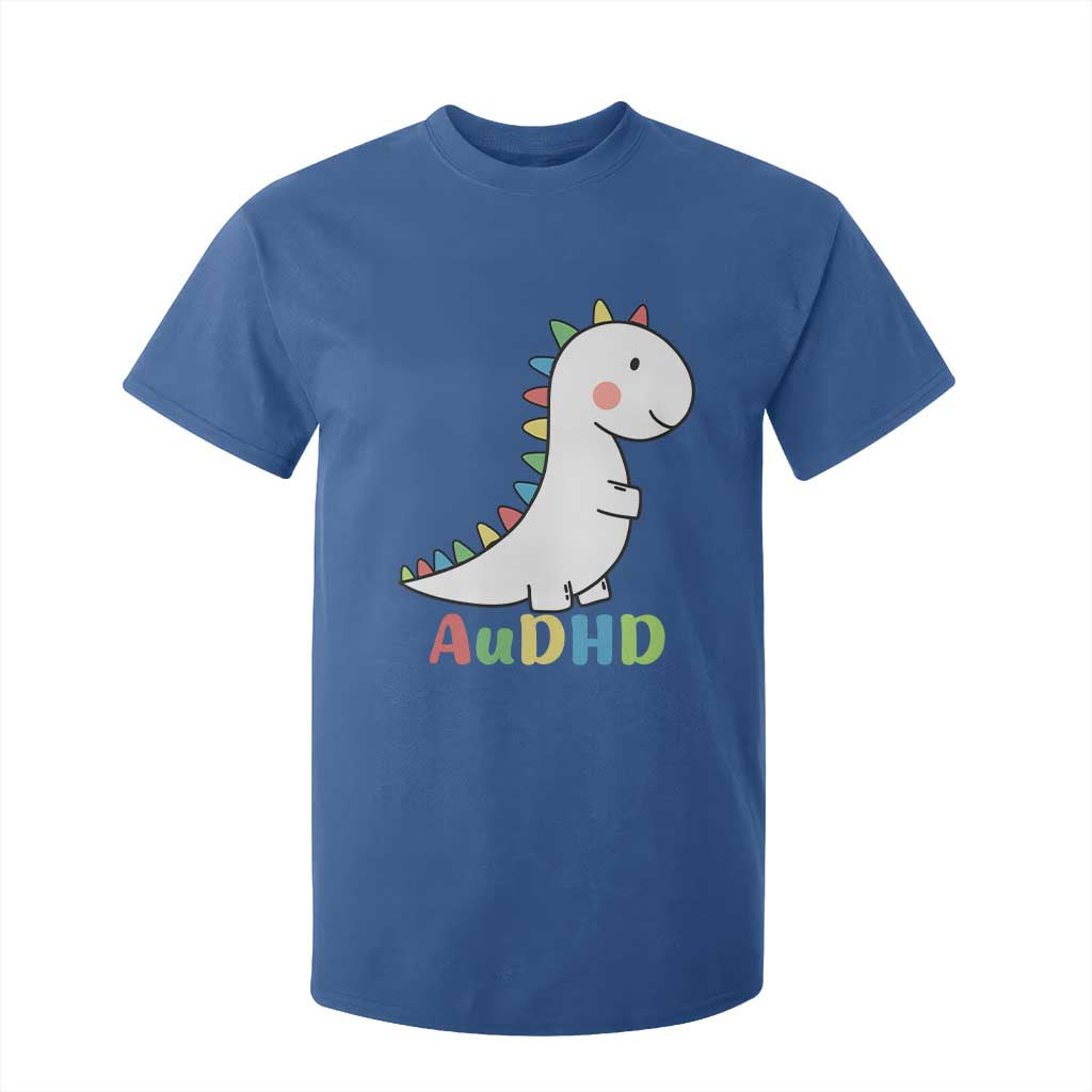 Cute Dinosaur AuDHD T Shirt For Kid ADHD Support