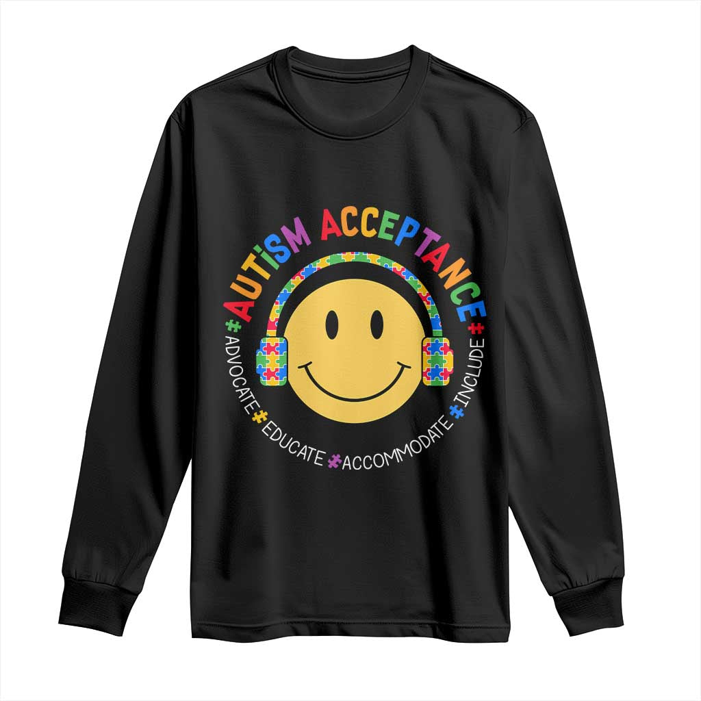 Autism Support Acceptance Long Sleeve Shirt Special Education Teacher Kids