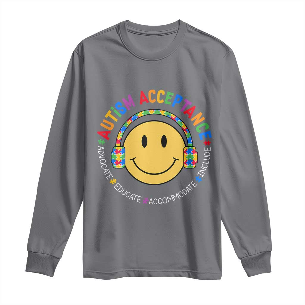 Autism Support Acceptance Long Sleeve Shirt Special Education Teacher Kids