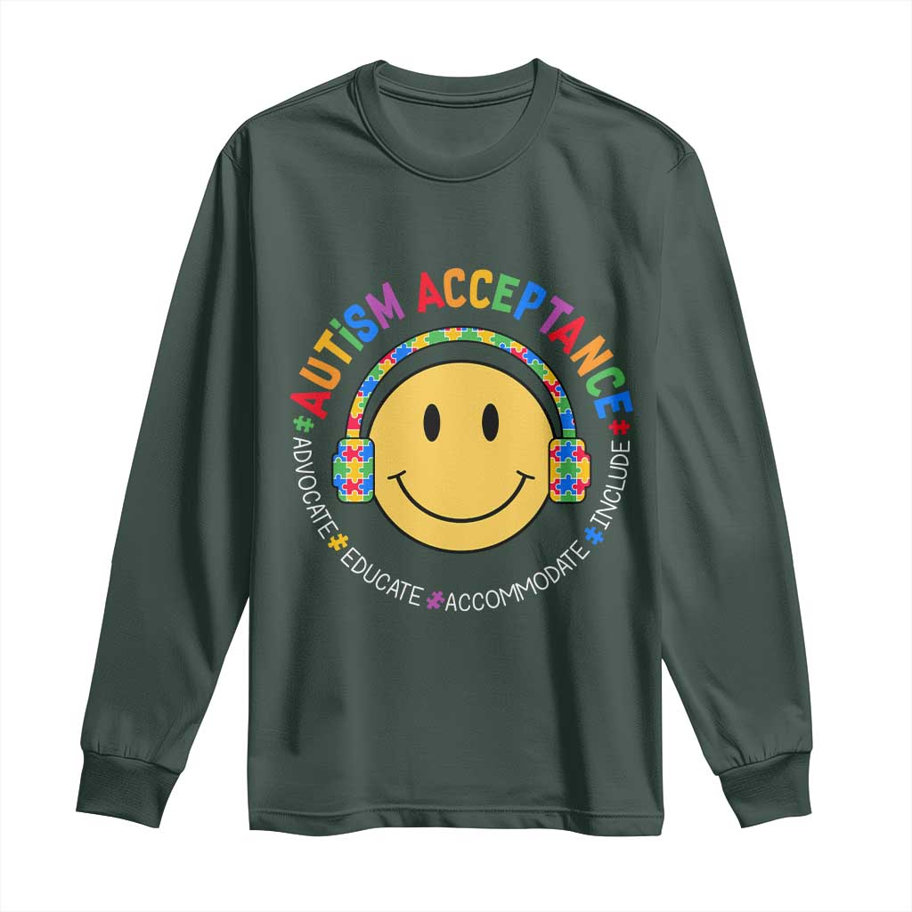 Autism Support Acceptance Long Sleeve Shirt Special Education Teacher Kids
