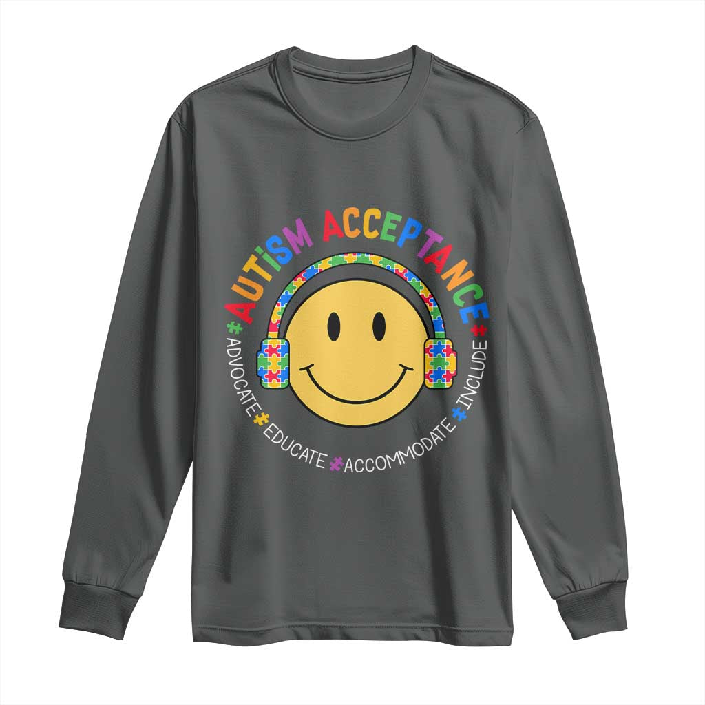 Autism Support Acceptance Long Sleeve Shirt Special Education Teacher Kids