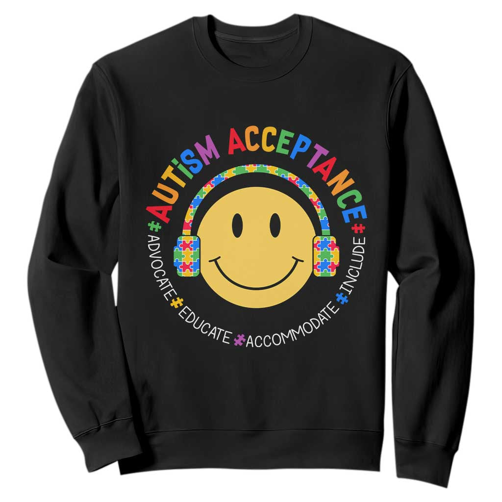 Autism Support Acceptance Sweatshirt Special Education Teacher Kids