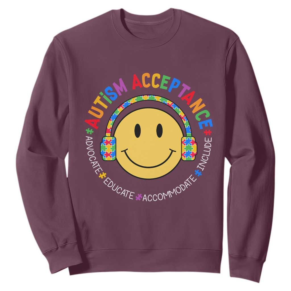 Autism Support Acceptance Sweatshirt Special Education Teacher Kids