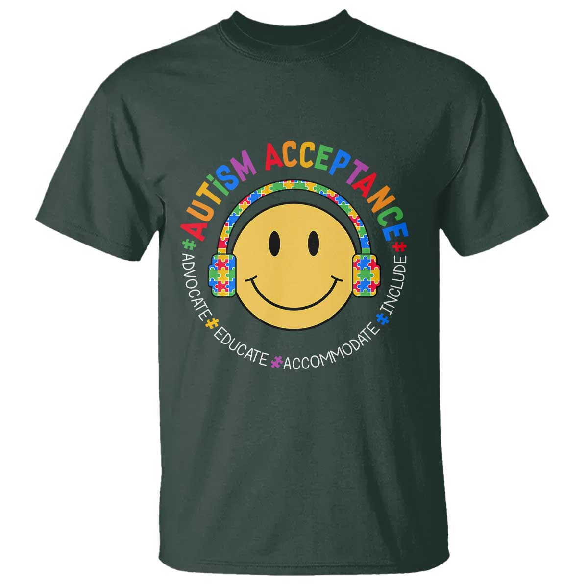 Autism Support Acceptance T Shirt Special Education Teacher Kids