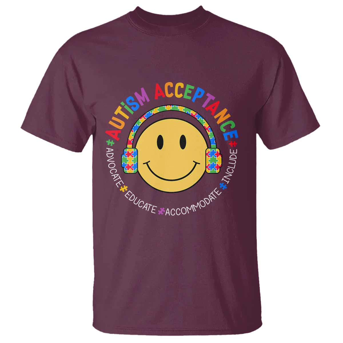Autism Support Acceptance T Shirt Special Education Teacher Kids