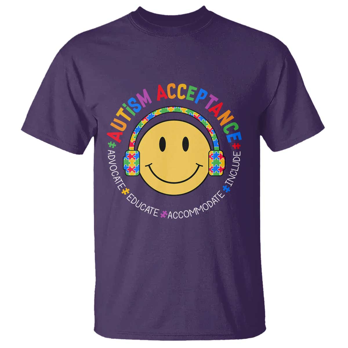 Autism Support Acceptance T Shirt Special Education Teacher Kids