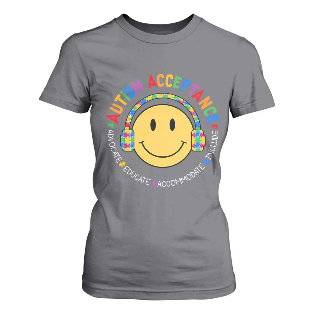 Autism Support Acceptance T Shirt For Women Special Education Teacher Kids