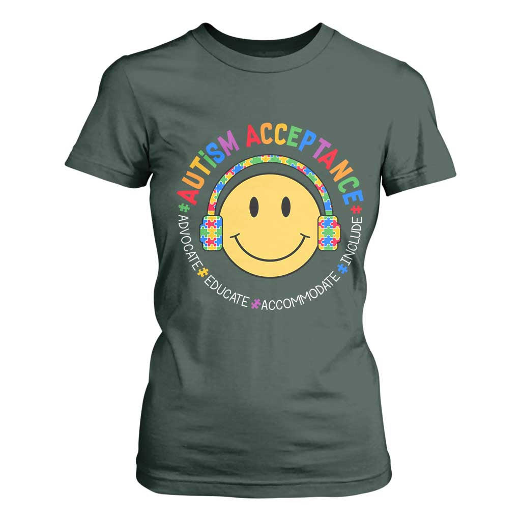 Autism Support Acceptance T Shirt For Women Special Education Teacher Kids