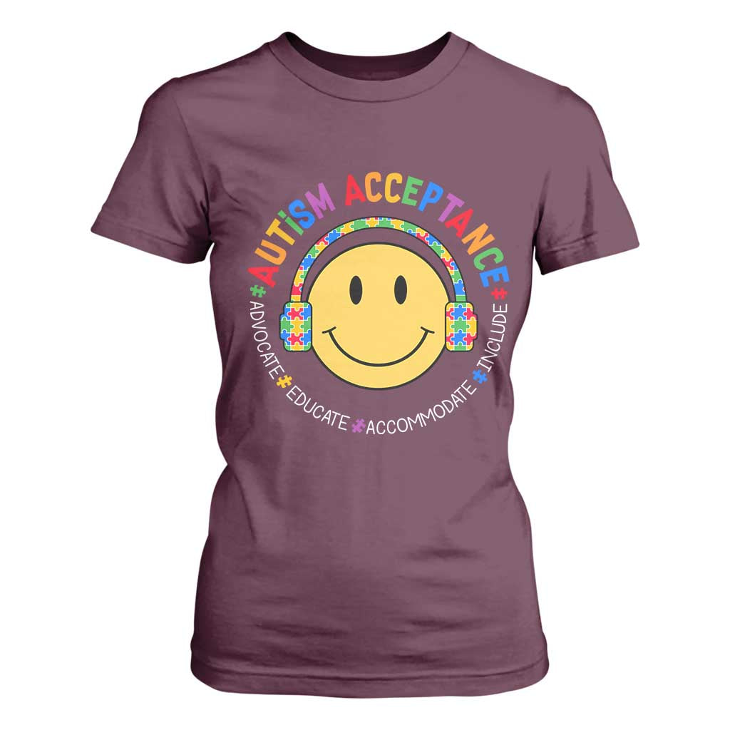 Autism Support Acceptance T Shirt For Women Special Education Teacher Kids