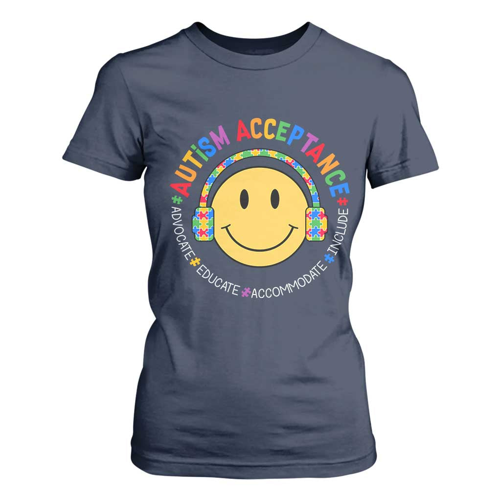 Autism Support Acceptance T Shirt For Women Special Education Teacher Kids