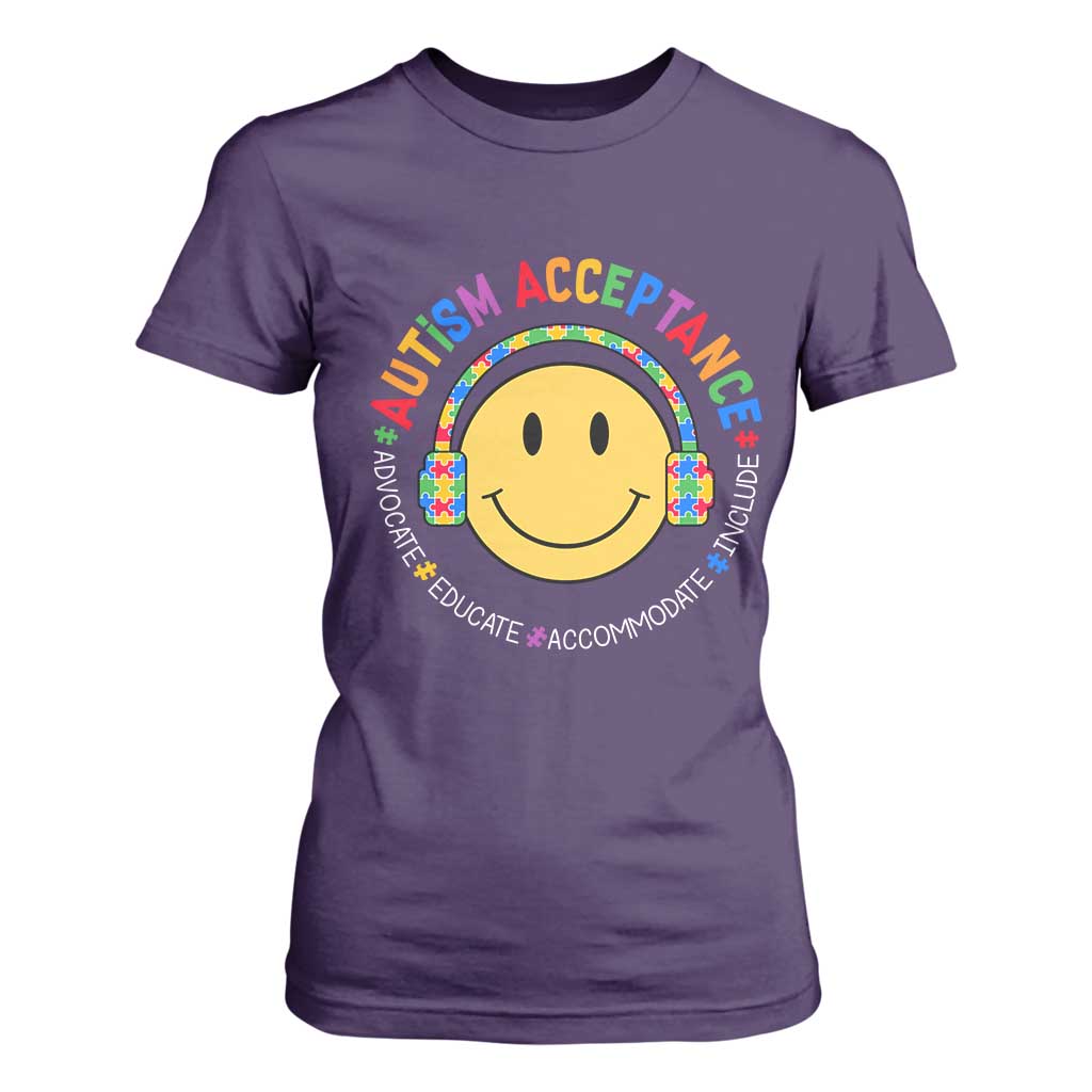 Autism Support Acceptance T Shirt For Women Special Education Teacher Kids