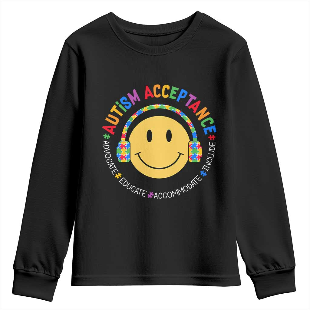 Autism Support Acceptance Youth Sweatshirt Special Education Teacher Kids