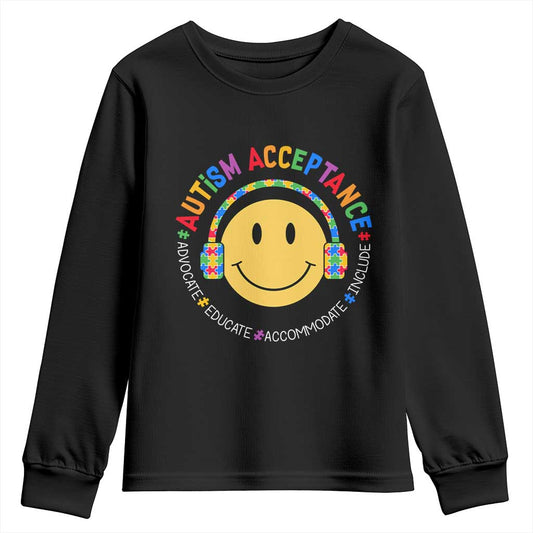 Autism Support Acceptance Youth Sweatshirt Special Education Teacher Kids
