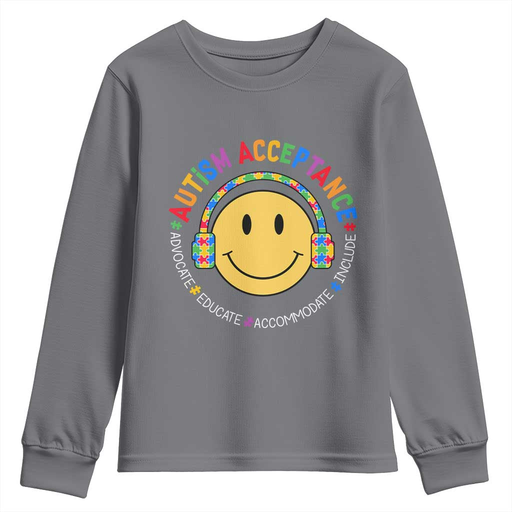 Autism Support Acceptance Youth Sweatshirt Special Education Teacher Kids