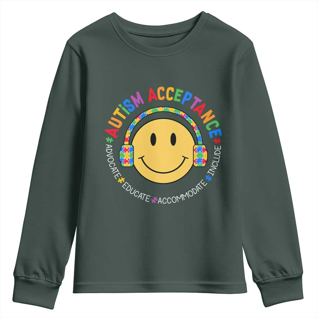 Autism Support Acceptance Youth Sweatshirt Special Education Teacher Kids