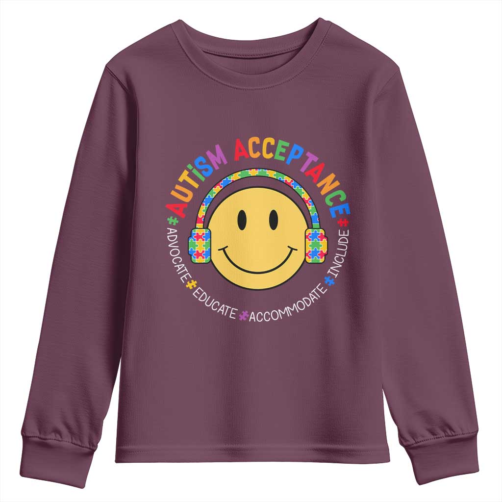 Autism Support Acceptance Youth Sweatshirt Special Education Teacher Kids