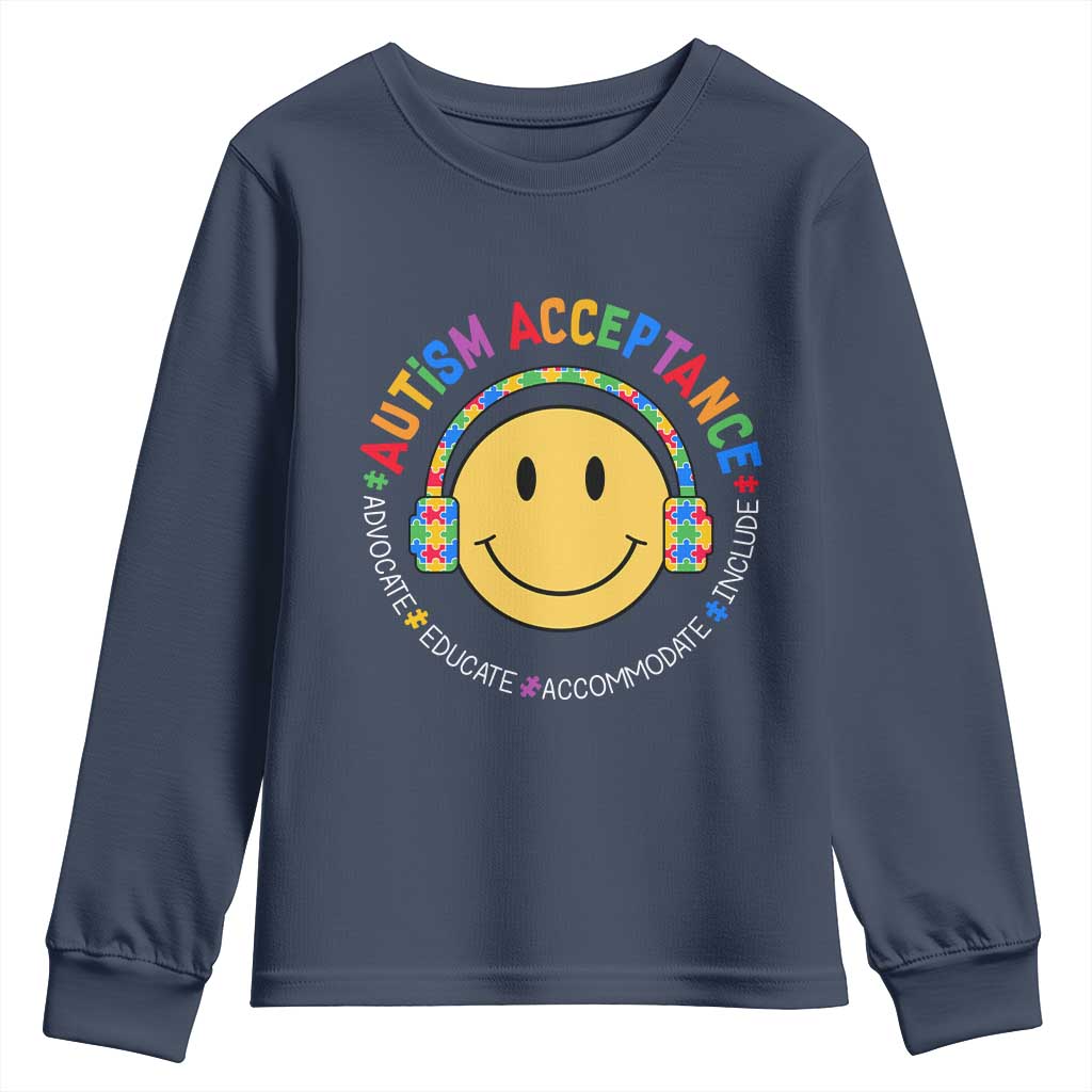 Autism Support Acceptance Youth Sweatshirt Special Education Teacher Kids