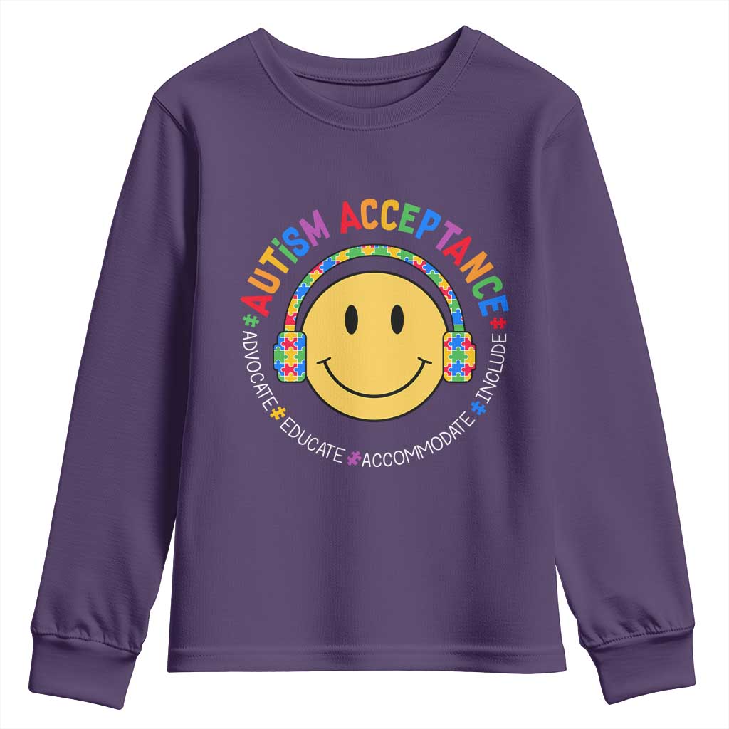 Autism Support Acceptance Youth Sweatshirt Special Education Teacher Kids