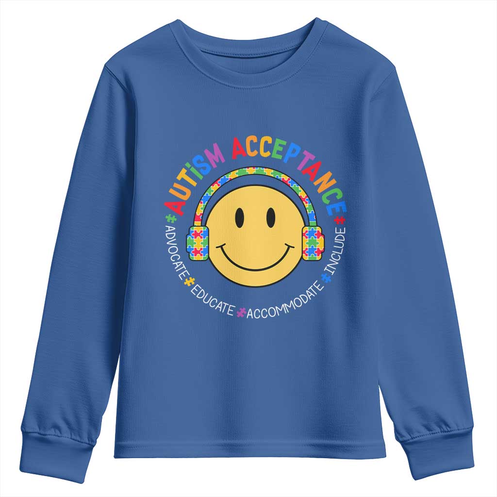 Autism Support Acceptance Youth Sweatshirt Special Education Teacher Kids