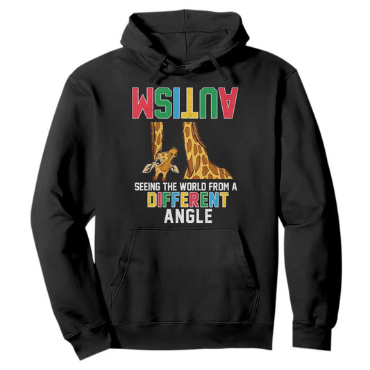 Giraffe Autism Support Hoodie Seeing World Different Angle