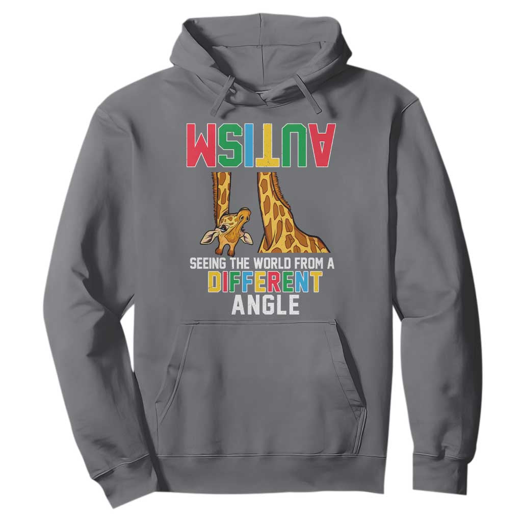 Giraffe Autism Support Hoodie Seeing World Different Angle